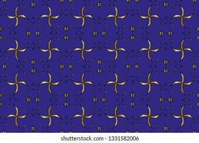 Abstract classic golden pattern. golden ornament in Arabian style. Pattern wallpapers and for backgrounds. A popular trend in interior decoration. Vector illustration 