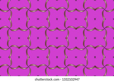 Abstract classic golden pattern. Golden ornament in Arabian style. Geometric background. Pattern wallpapers and for backgrounds. A popular trend in interior decoration. . Luxury  vector pattern.   