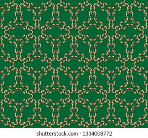Abstract classic golden pattern. Golden ornament in Arabian style. Geometric background. Pattern wallpapers and for backgrounds. A popular trend in interior decoration. . Luxury  vector pattern.   