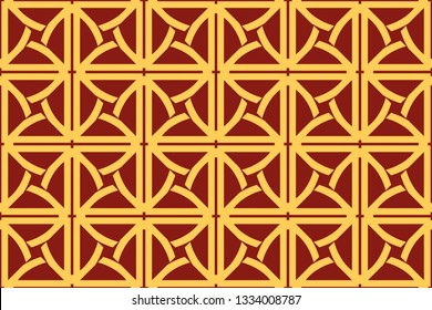 Abstract classic golden pattern. Golden ornament in Arabian style. Geometric background. Pattern wallpapers and for backgrounds. A popular trend in interior decoration. . Luxury  vector pattern.   