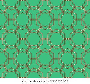 Abstract classic golden pattern. Golden ornament in Arabian style. Geometric background. Pattern wallpapers and for backgrounds. A popular trend in interior decoration. . Luxury  vector pattern.   