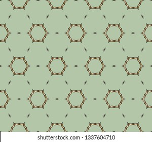 Abstract classic golden pattern. Golden ornament in Arabian style. Geometric background. Pattern wallpapers and for backgrounds. A popular trend in interior decoration. . Luxury  vector pattern.   