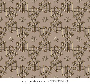 Abstract classic golden pattern. Golden ornament in Arabian style. Vector illustration, 