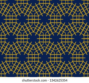Abstract classic golden pattern. Golden ornament in Arabian style. Geometric background. Pattern wallpapers and for backgrounds. A popular trend in interior decoration.  Luxury vector pattern.   