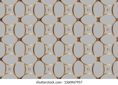 Abstract classic golden pattern. Golden ornament in Arabian style. Geometric background. Pattern wallpapers and for backgrounds. Luxury vector pattern.  