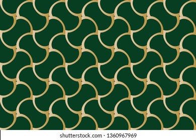 Abstract classic golden pattern. Golden ornament in Arabian style. Geometric background. Pattern wallpapers and for backgrounds. Luxury vector pattern.  