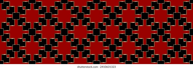 Abstract classic golden pattern. Seamless colorful geometric casual allover textile print block 