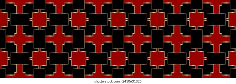 Abstract classic golden pattern. Seamless colorful geometric casual allover textile print block 