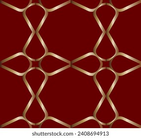 Abstract classic golden pattern. Abstract shape, geometric motif, basic pattern continuous background. 