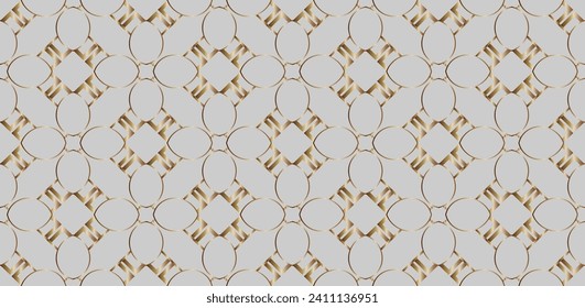 Abstract classic golden pattern. Abstract shape, geometric motif, basic pattern continuous background. For Wallpaper, presentation, background. Interior design.