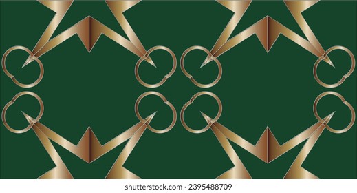 Abstract classic golden pattern. Shining illustration with lines on abstract template. Luxury Geometric Pattern with art deco ornament. A seamless background.