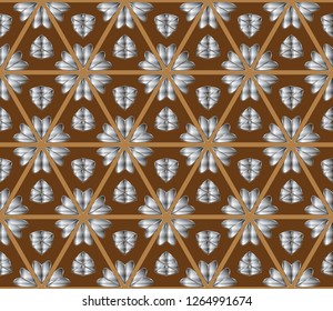 abstract classic golden, silver pattern. Luxury vector pattern.