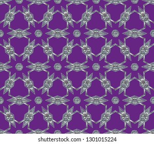 abstract classic golden, silver    pattern.     Background image. Abstract decorative vintage texture. Modern floral pattern. metal mosaic on a colored background. Luxury  vector pattern. 