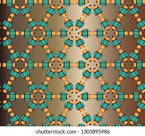 abstract classic golden, silver    pattern.     Background image. Abstract decorative vintage texture. Modern floral pattern. metal mosaic on a colored background. Luxury  vector pattern. 