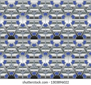 abstract classic golden, silver    pattern.     Background image. Abstract decorative vintage texture. Modern floral pattern. metal mosaic on a colored background. Luxury  vector pattern. 