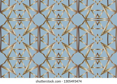 abstract classic golden , silver  pattern. golden, silver  ornament in arabian style. Pattern wallpapers and for backgrounds. A popular trend in interior decoration. Vector illustration 