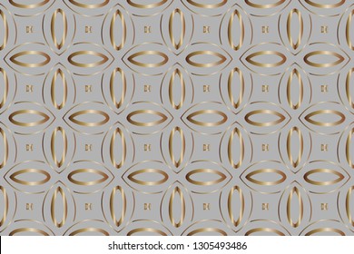 abstract classic golden , silver  pattern. golden, silver  ornament in arabian style. Pattern wallpapers and for backgrounds. A popular trend in interior decoration. Vector illustration 