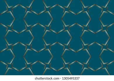 abstract classic golden, silver    pattern.     Background image. Abstract decorative texture. Modern floral pattern. metal mosaic on a colored background. Luxury  vector pattern. 