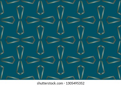 abstract classic golden, silver    pattern.     Background image. Abstract decorative texture. Modern floral pattern. metal mosaic on a colored background. Luxury  vector pattern. 