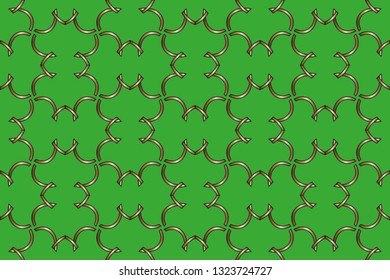 abstract classic golden,  silver  pattern. golden , silver ornament in arabian style. Geometric background. Pattern wallpapers and for backgrounds. Volumetric metal mosaic on a colored background. 