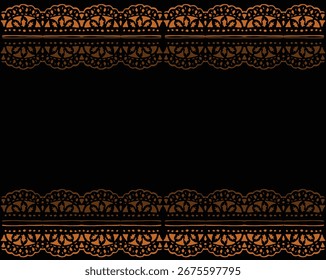 abstract classic ornament elegant frame border background on black.eps