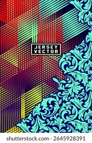 ABSTRACT AND CLASSIC PATTERN BACKGROUND FOR FULL SUBLIMATION JERSEY