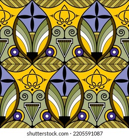 Abstract classic pattern. Ethnic pattern For art texture, grunge design, and vintage paper, pattern for carpet, clipboard, shawl pattern. Illustration.