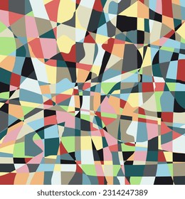 Resumen Ornamento clásico del patrón. Fondo colorido y abstracto. Patrón geométrico para el diseño, tapiz, impresión de moda, decoración de moda, textil casero, decoración retro. Vector.	