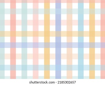 Abstract Classic Seamless Pastel Colored Straight Lines Stacked On A White Background Plaid Design For Decorating, Wrapping Paper, Wallpaper, Fabric, Backdrop And Etc. (EPS)