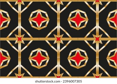 Abstraktes klassisches Silber-goldenes Muster. Nahtloses Muster mit symmetrischem geometrischem Ornament. Ziermosaikstruktur. Kaleidoskop abstrakter Hintergrund abstraktes goldenes klassisches Muster. 