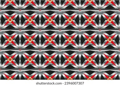 Abstract classic silver, golden pattern. Seamless pattern with symmetric geometric ornament. Ornamental mosaic texture. Kaleidoscope abstract background abstract golden classic pattern. 