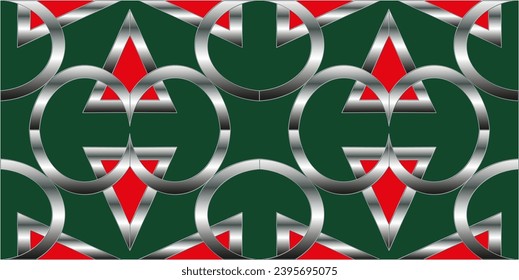 Abstract classic silver pattern. Seamless pattern with symmetric geometric ornament. . For your design, Wallpaper, presentation, banner, page cover. Illustration made with texture.