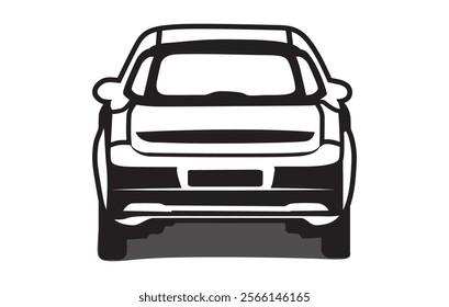 Abstract Classic vintage sports car silhouette vector 
illustration in black and white drawing style on a 
white background,coloring book.