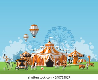 Abstract Classical Circus tent