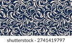 Abstract classical floral baroque pattern with elegant ornamental swirls