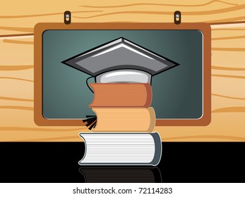 abstract classroom background, vector illustration