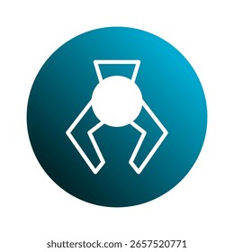 Abstract claw machine concept representing automation technology and gripping solutions for industrial robotic systems applications with precision