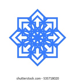 Abstract clean arabic vector Logotype. Ir can be extended endlessly and seamlessly.