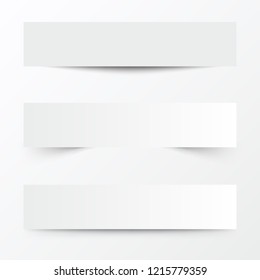 
Abstract clean banners set with shadow