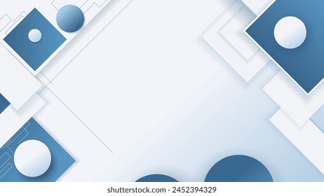 Abstract Clean Blue White Business Technology Background, Modern Blue Business Abstract Background