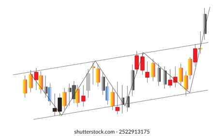 Gráfico de candelabro limpo - fundo branco.