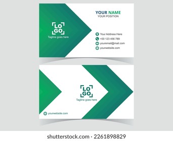 Abstract clean   clear business card
