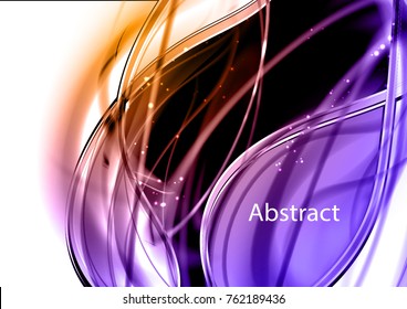 Abstract clean color vector background. Stylish design with shine filaments