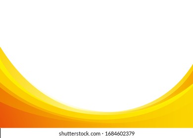 Abstract Clean Fresh Yellow White Curve Background Design Template Vector