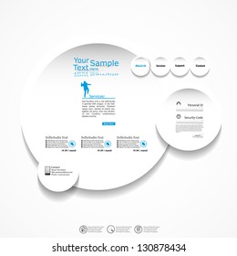 Abstract, clean futuristic  web design bubble, vector