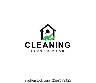abstract clean house logo designs template nature leaf