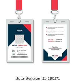 ABSTRACT CLEAN ID CARDS TEMPLATE VECTOR
