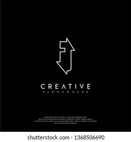 abstract clean modern lines FJ logo letter design concept