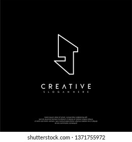 abstract clean modern lines LT logo letter design concept