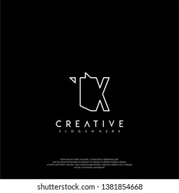 abstract clean modern lines TX logo letter design concept